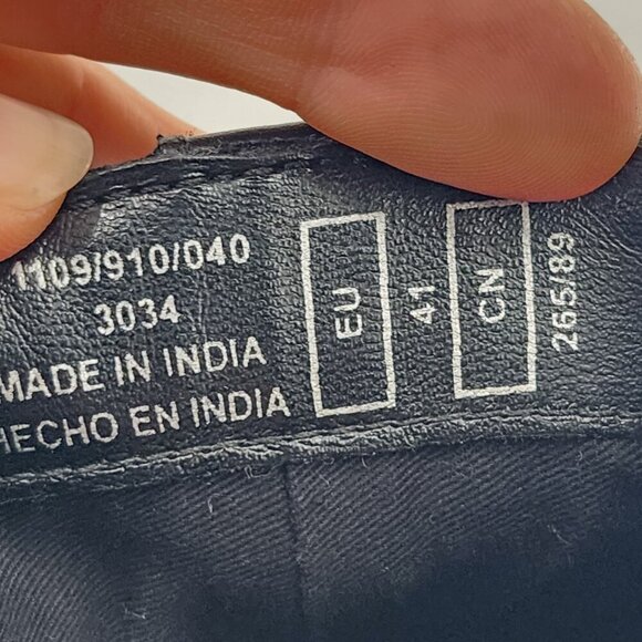 ZARA Leather Combat Moto Biker Ankle Boots ack Zip Buckles Black - Picture 9 of 10